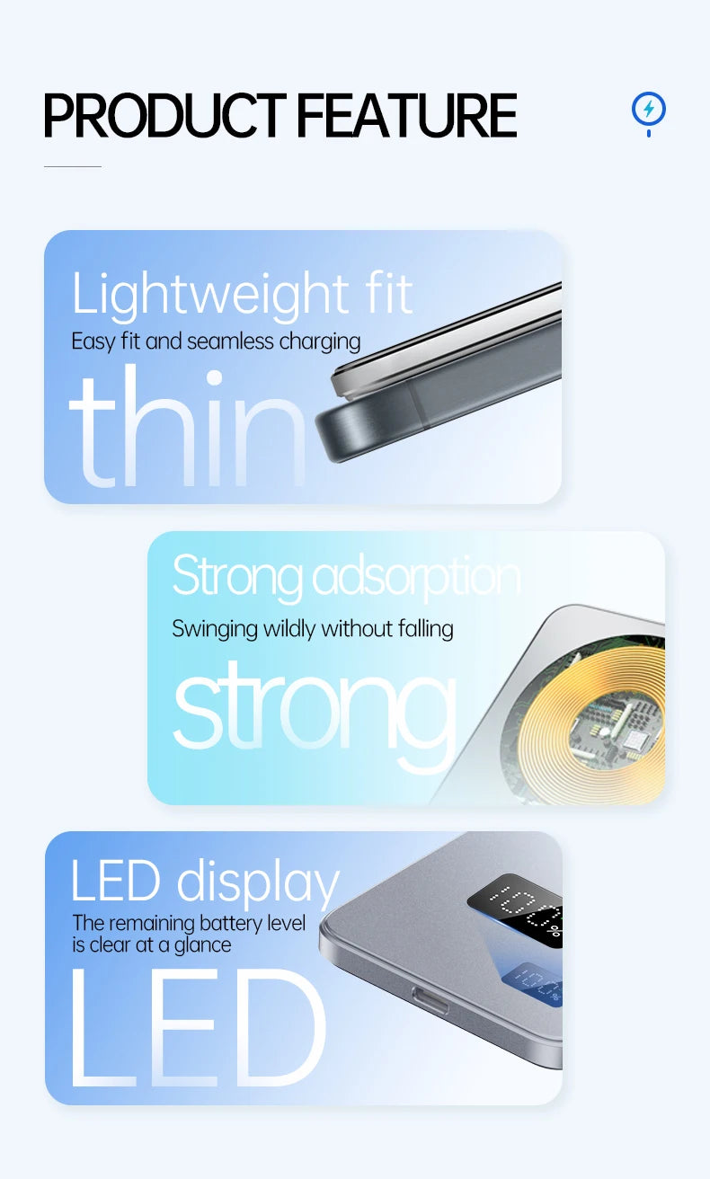 Azz Ultra Thin Magnetic Power Bank