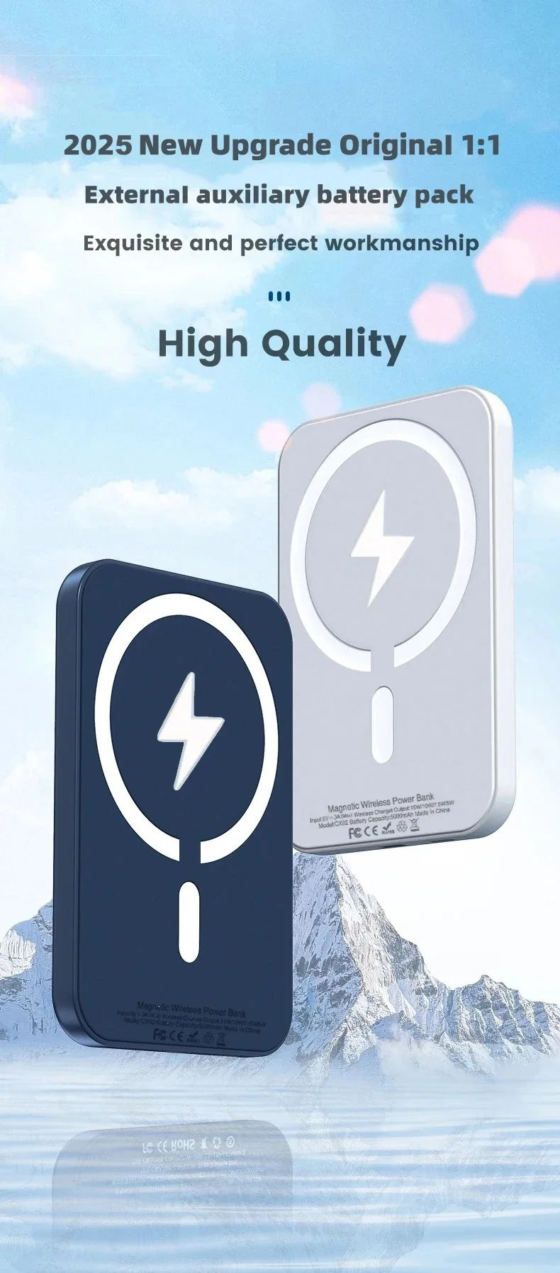 Fast Magnetic Power Bank Wireless