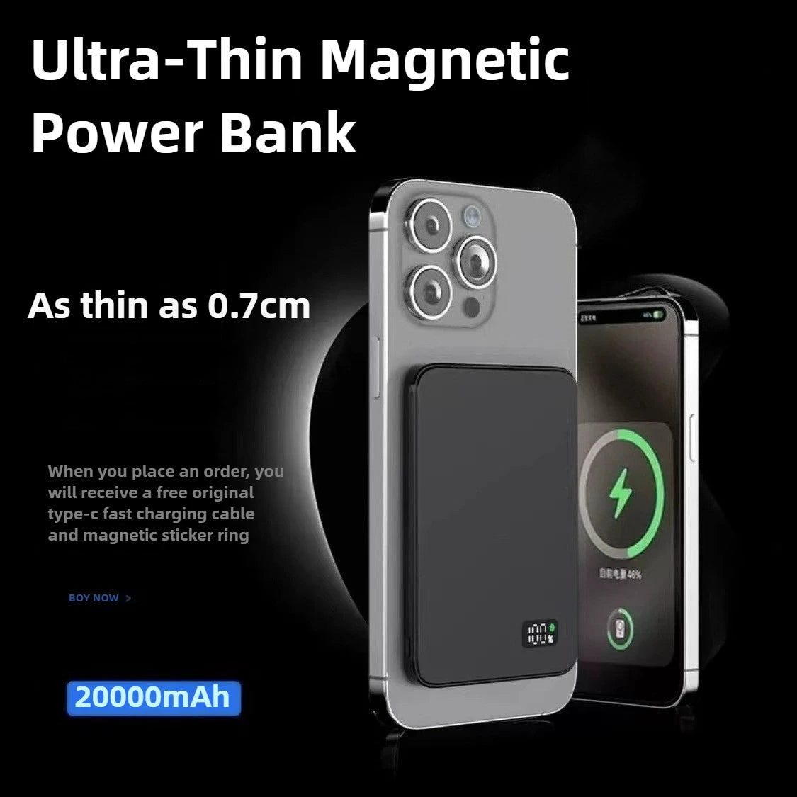 Azz Ultra Thin Magnetic Power Bank