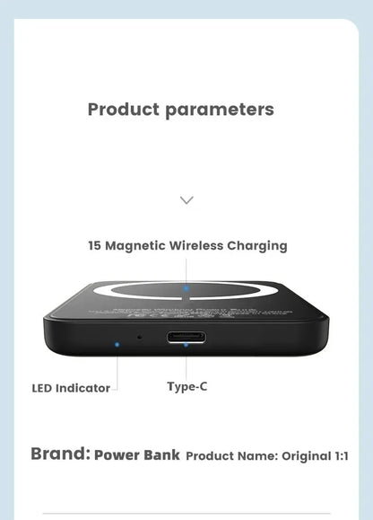 Fast Magnetic Power Bank Wireless