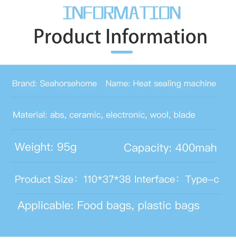 Roe Rechargeable Portable Heat Sealer