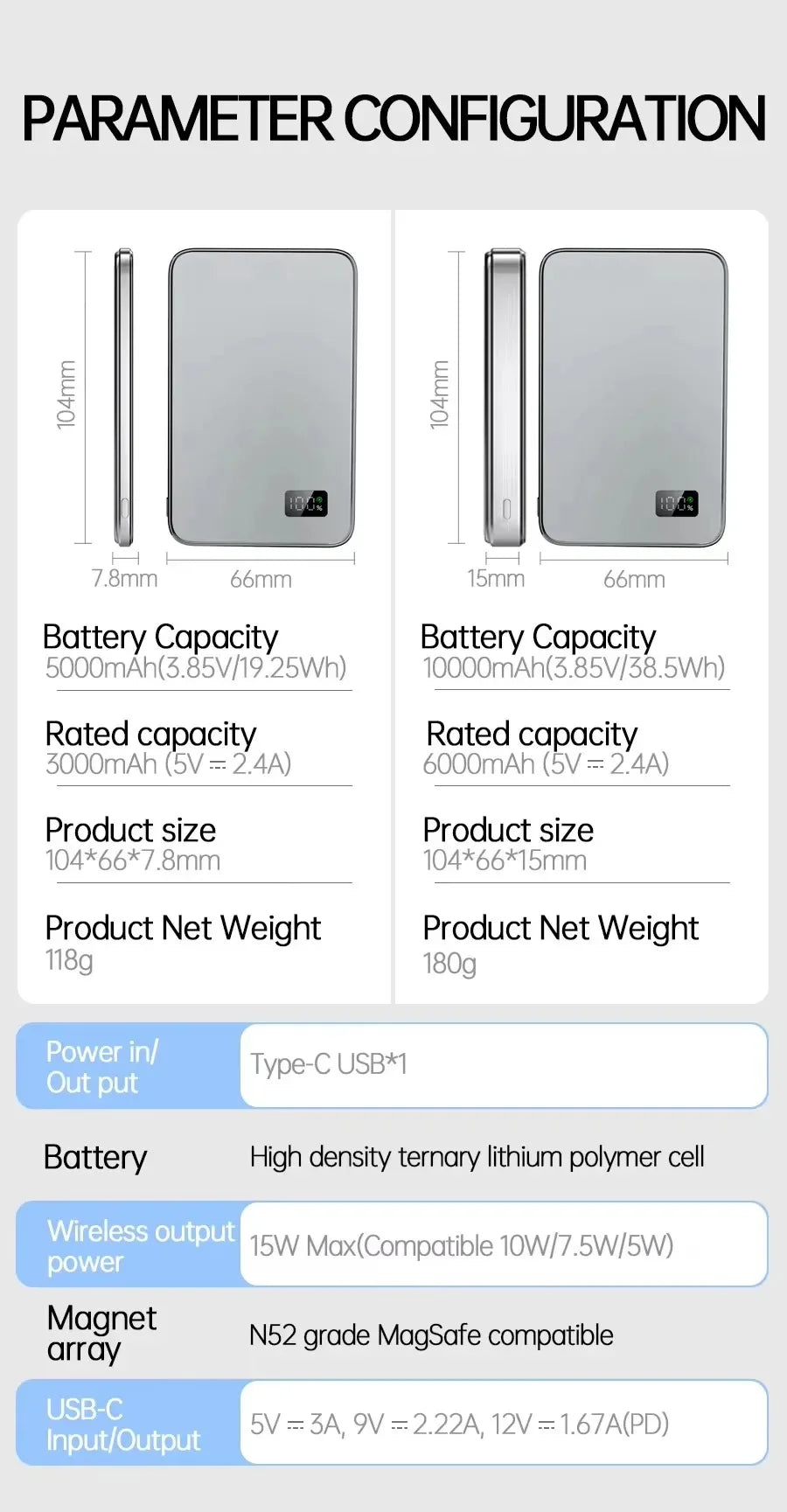 Azz Ultra Thin Magnetic Power Bank