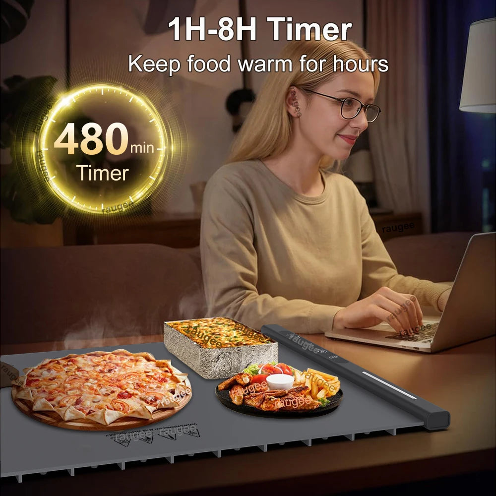 Tem  Food Tray Plate Warmer Mat